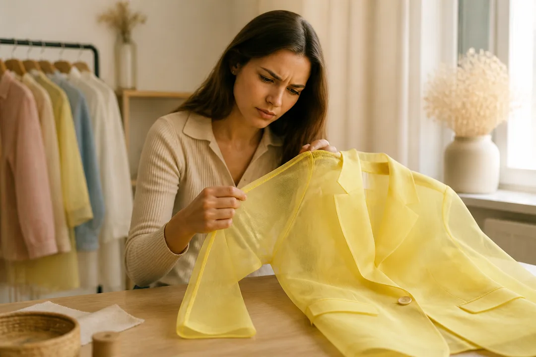 Ошибка №6: покупать жакет, не проверив качество ткани и пошива